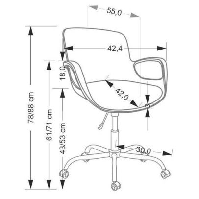Kancelárska stolička FROST, čierna 2