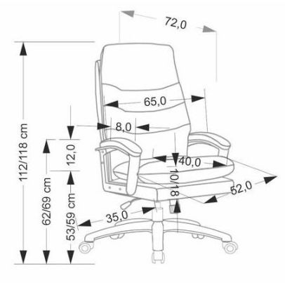 Kancelárska stolička HARBOR, čierna 2