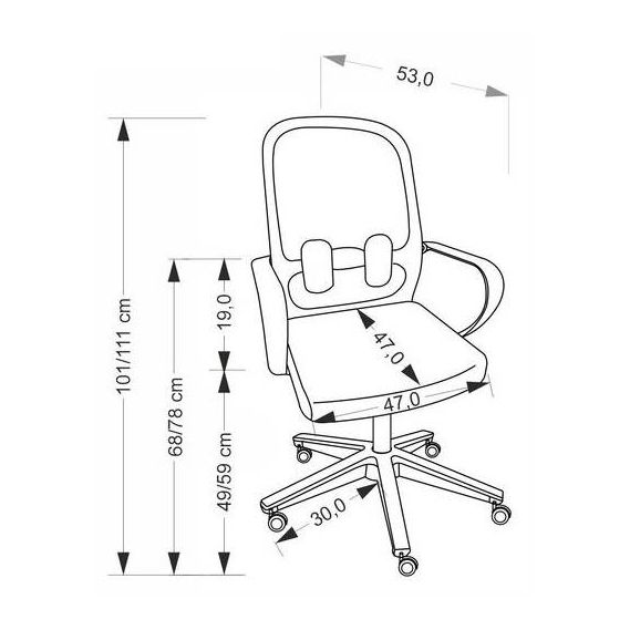 Kancelárska stolička ORCANO, čierna