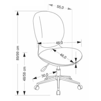 Detská stolička ORION 2, biela/sivá 2