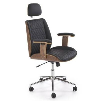 Kancelárska stolička TIMBER, orech/čierna