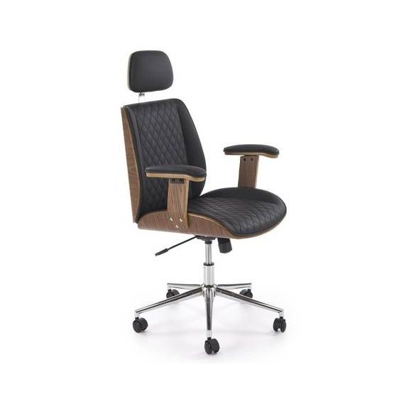 Kancelárska stolička TIMBER, orech/čierna