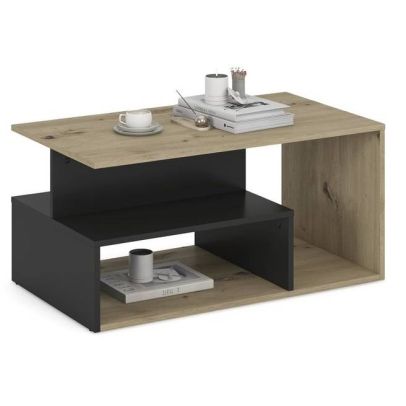 Konferenčný stolík IVA, dub artisan/čierna