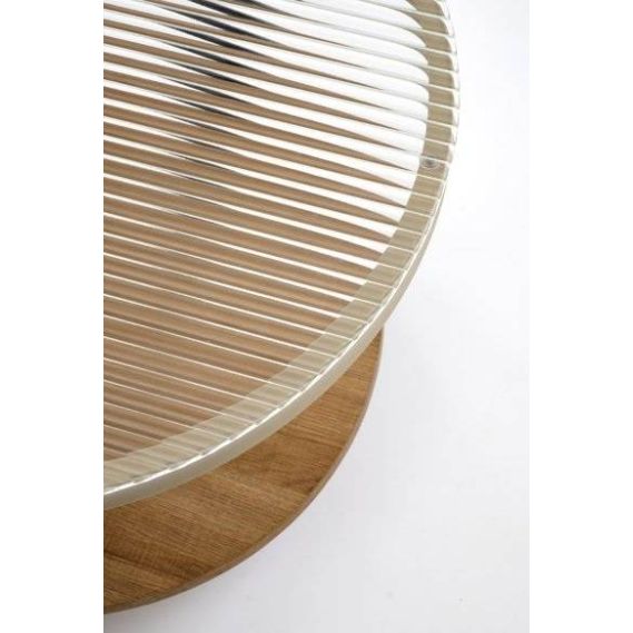 Konferenčný stolík KAMALA, čierna/dub natural