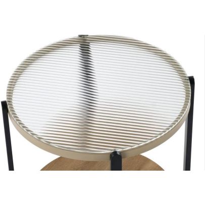 Konferenčný stolík KAMALA S, čierna/dub natural 2