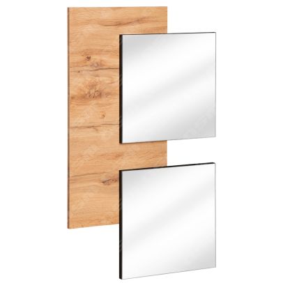 Zrkadlo na stenu EASY TYP 01, dub wotan/čierna