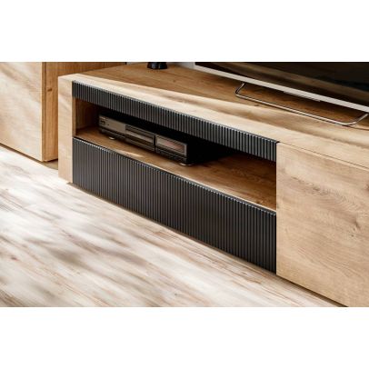 Obývačka ARON K, dub ribbeck/čierna 2