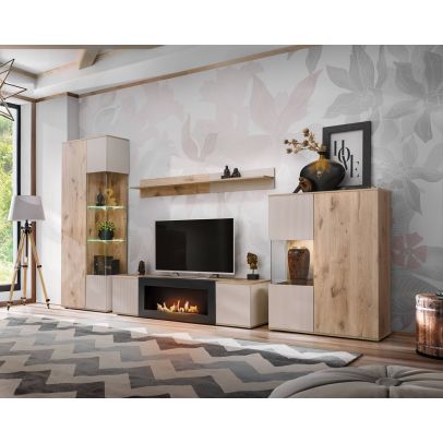 Obývačka CATALINA K, dub viking/kašmír