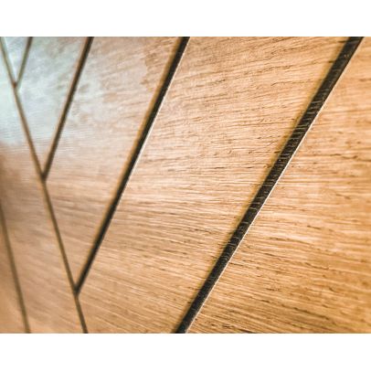 Obývačka SWITCH II LAMEL, dub wotan/sivý lesk 2