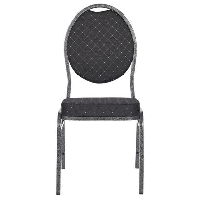 Banketová stolička HERMAN, 100 čierna-strieborná/čierna 2