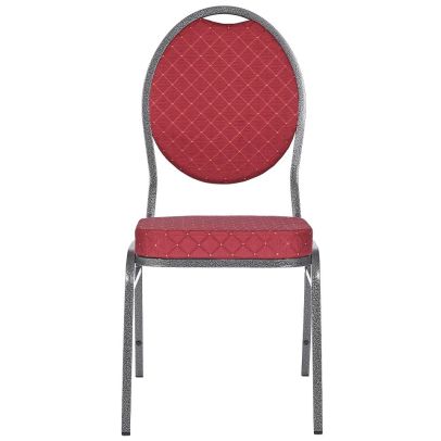 Banketová stolička HERMAN, 200 čierna-strieborná/červená 2