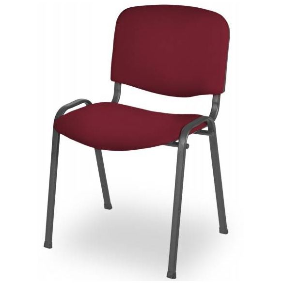 Konferenčná stolička ISO STANDARD 24HBL-T, 0132 čierna/budgundská