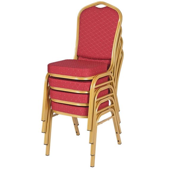 Banketová stolička MUSIC, JAZZ - zlatá/červená