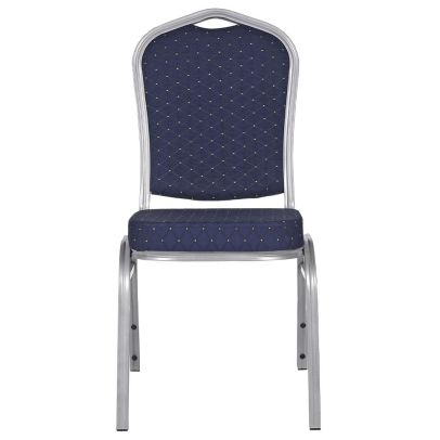 Banketová stolička MUSIC, BLUES - strieborná/modrá 2