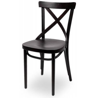 Reštauračná stolička CROSS-BACK TRADITIONAL, 1111 čierna