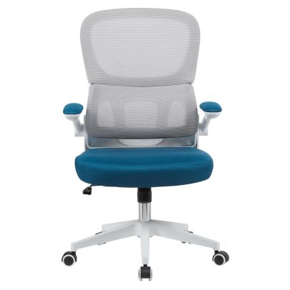 Kancelárske kreslo, hnedá/petrolejová/biela, RAMIRO 2