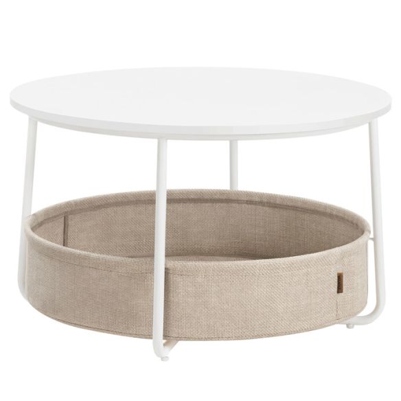 Konferenčný stolík 75x75x45cm, mdf, biela, AFK-E1144 WT