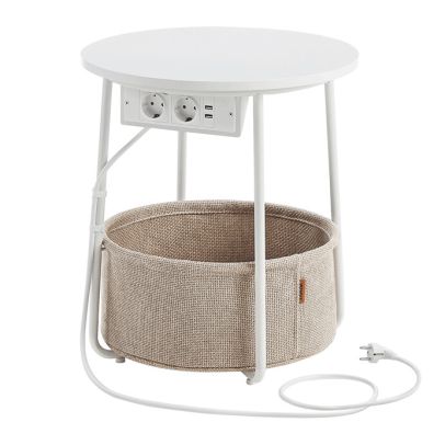 Odkladací stolík 45x45x50cm, mdf, biela, AKF-E1028 WT