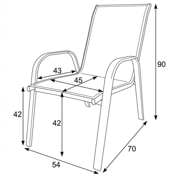 Záhradná stolička, kov, sieťovina, krémová, AZC-C1000 CRM