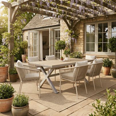 Záhradná stolička, hliník, látka, béžová, AZC-C1179 CRM 2