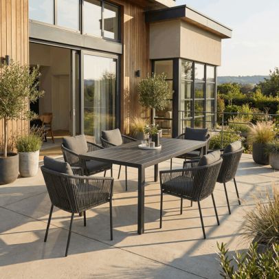 Záhradná stolička, hliník, látka, šedá, AZC-C1179 GREY 2