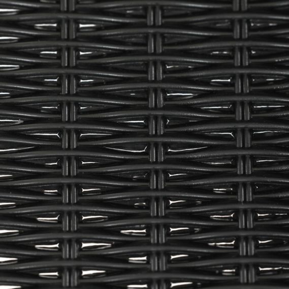 Záhradná stolička, kov, plast, čierna, AZC-H1001 BK