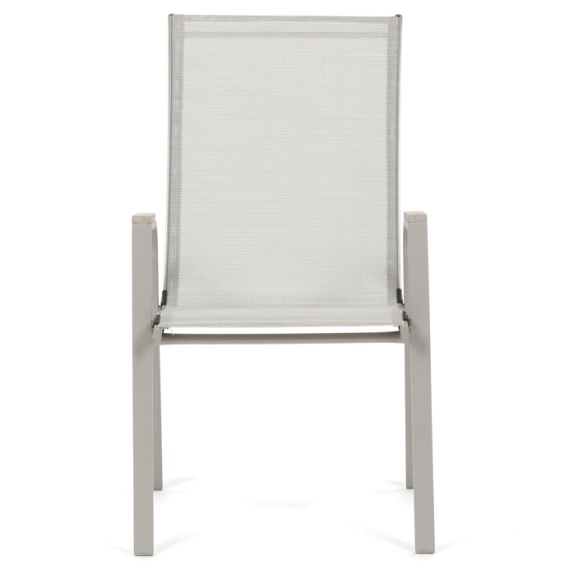 Záhradná stolička, kov, sieťovina, béžová, AZC-S1048 CRM