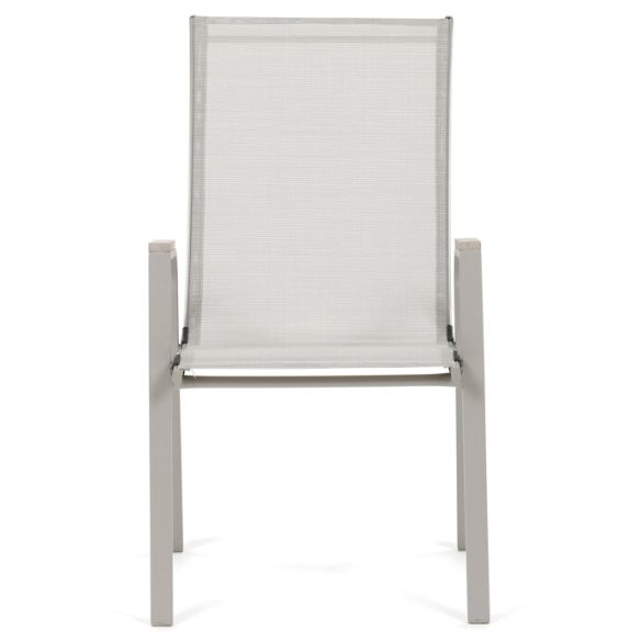 Záhradná stolička, kov, sieťovina, béžová, AZC-S1048 CRM