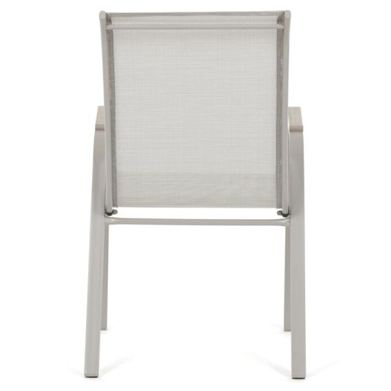 Záhradná stolička, kov, sieťovina, béžová, AZC-S1048 CRM