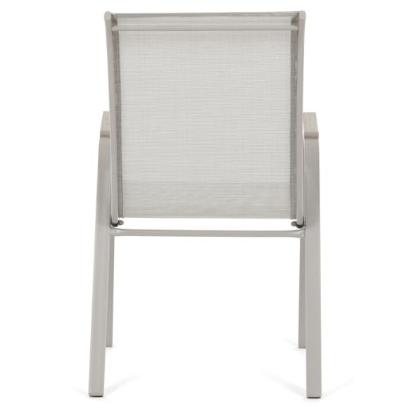 Záhradná stolička, kov, sieťovina, béžová, AZC-S1048 CRM