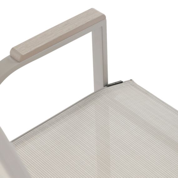 Záhradná stolička, kov, sieťovina, béžová, AZC-S1048 CRM