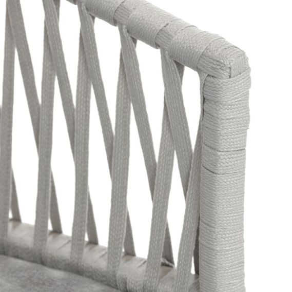 Záhradná stolička, kov, polyratan, béžová, AZC-S1430 CRM