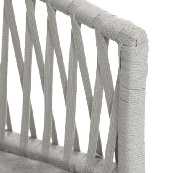 Záhradná stolička, kov, polyratan, béžová, AZC-S1430 CRM