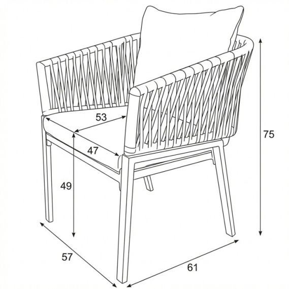 Záhradná stolička, kov, polyratan, béžová, AZC-S1430 CRM