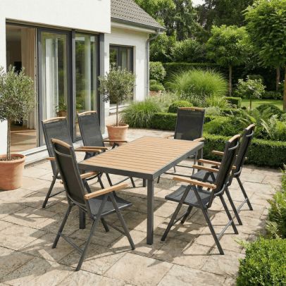 Záhradná stolička, hliník, sieťovina, šedá, AZC-W1408 GREY 2