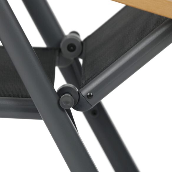 Záhradná stolička, hliník, sieťovina, šedá, AZC-W1408 GREY