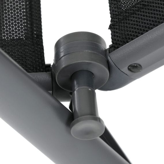 Záhradná stolička, hliník, sieťovina, šedá, AZC-W1408 GREY