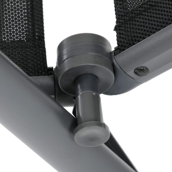 Záhradná stolička, hliník, sieťovina, šedá, AZC-W1408 GREY