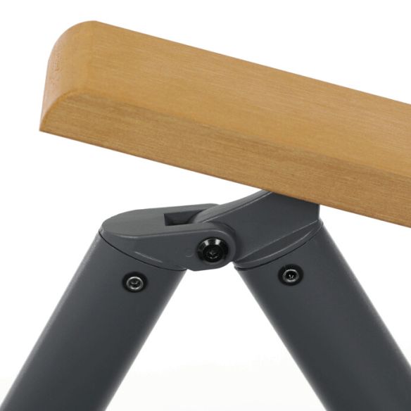 Záhradná stolička, hliník, sieťovina, šedá, AZC-W1408 GREY