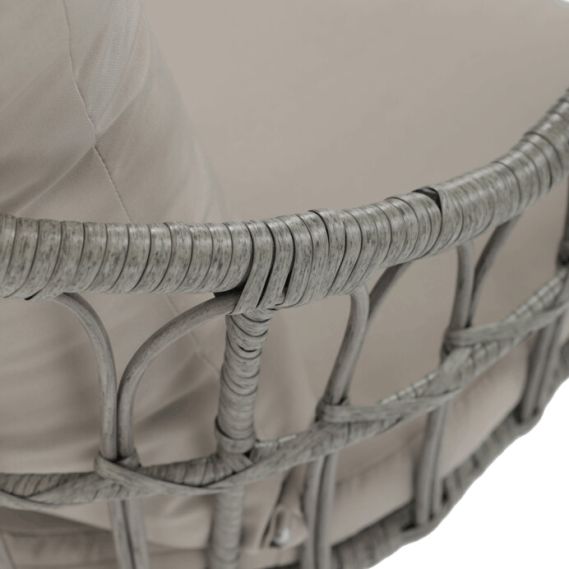 Záhradná stolička, kov, polyratan, šedá, AZ-F1406 GREY