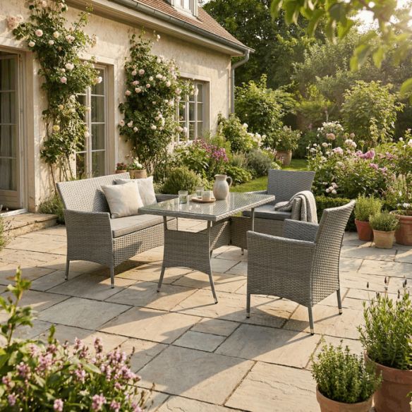 Záhradná zostava 100x60x69cm, polyratan, šedá, AZS-A1442 GREY