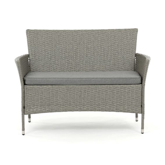 Záhradná zostava 100x60x69cm, polyratan, šedá, AZS-A1442 GREY