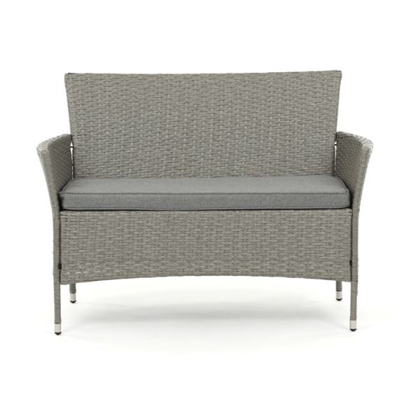 Záhradná zostava 100x60x69cm, polyratan, šedá, AZS-A1442 GREY