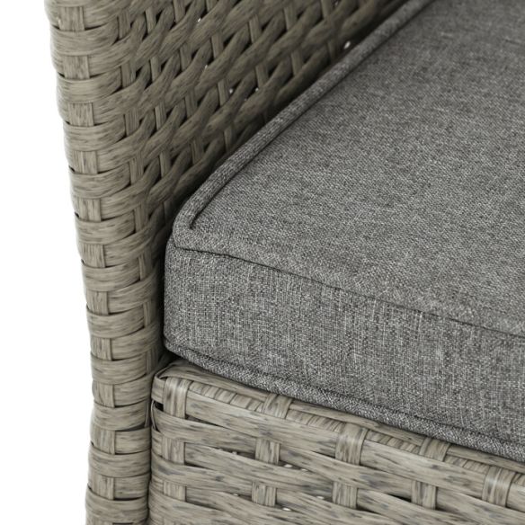 Záhradná zostava 100x60x69cm, polyratan, šedá, AZS-A1442 GREY