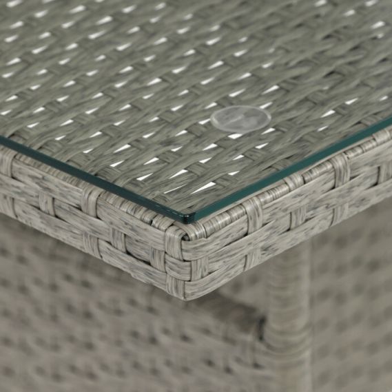 Záhradná zostava 100x60x69cm, polyratan, šedá, AZS-A1442 GREY