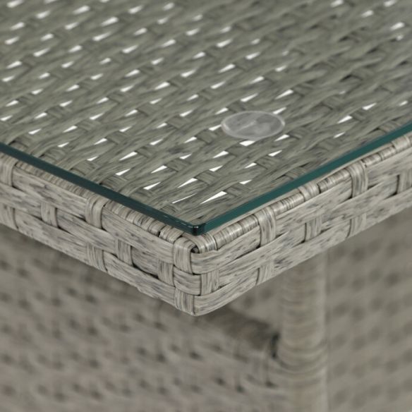 Záhradná zostava 100x60x69cm, polyratan, šedá, AZS-A1442 GREY