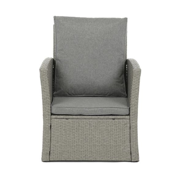 Záhradná sedacia súprava, polyratan, šedá, AZS-A1523 GREY