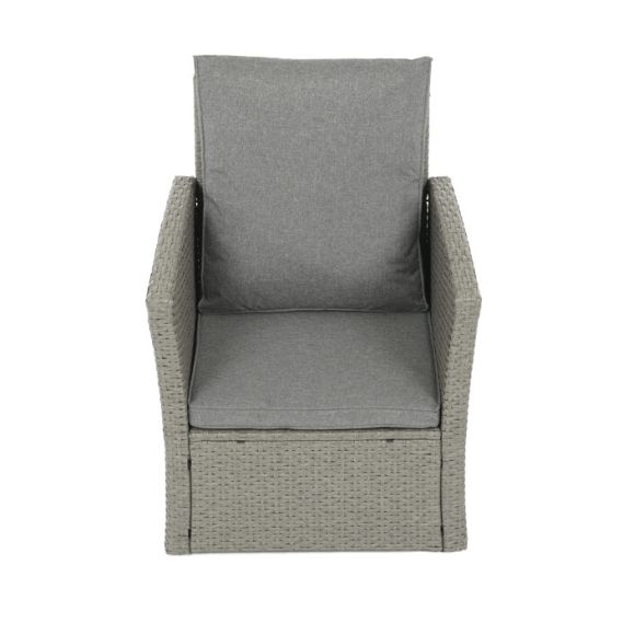 Záhradná sedacia súprava, polyratan, šedá, AZS-A1523 GREY