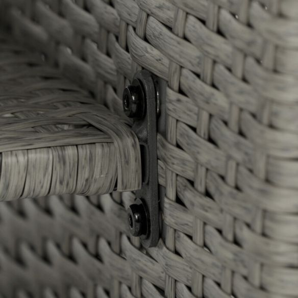 Záhradná sedacia súprava, polyratan, šedá, AZS-A1523 GREY