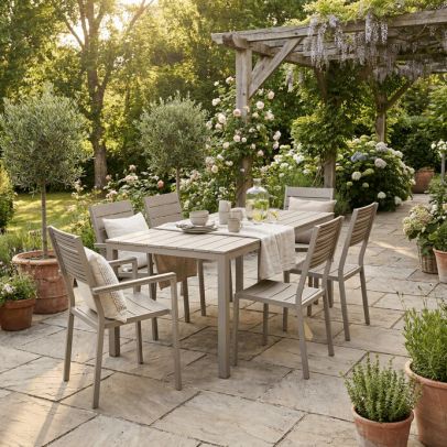 Záhradná zostava 156x78x74cm, polywood, béžová, AZS-B1656 CRM 2